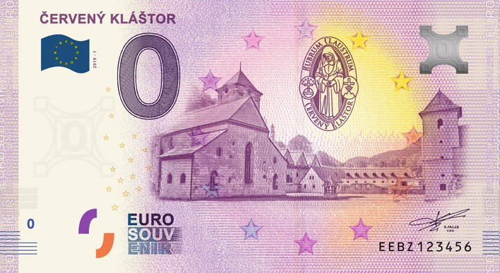 0 Euro Souvenir bankovka - Červený Kláštor 2019-1